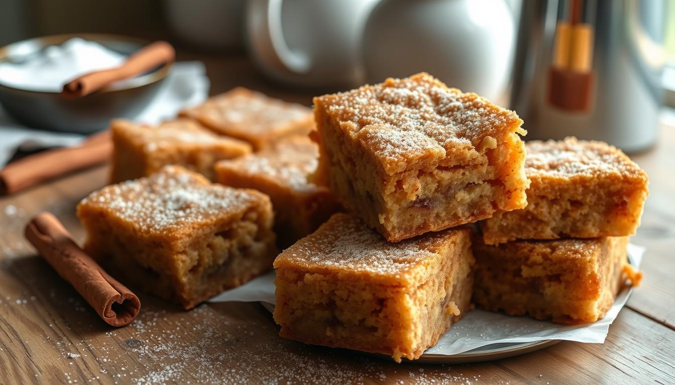 Easy baking recipes, sugar cookie recipe without baking powder​, Cinnamon Sugar Blondies