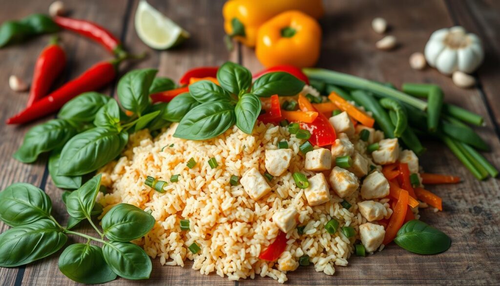 Thai Basil Fried Rice Ingredients