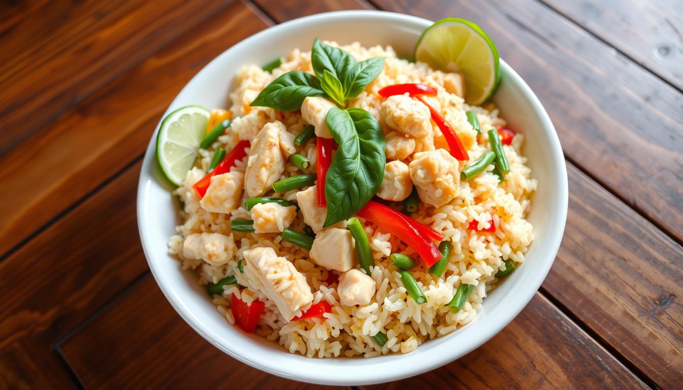 Thai basil chicken fried rice