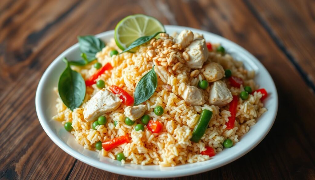 thai basil chicken fried rice