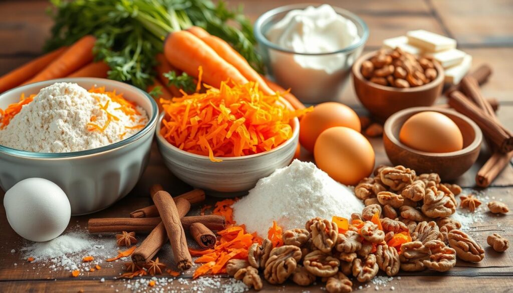 Carrot cake ingredients