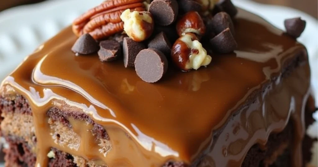 Chocolate Caramel Poke Cake Recipe