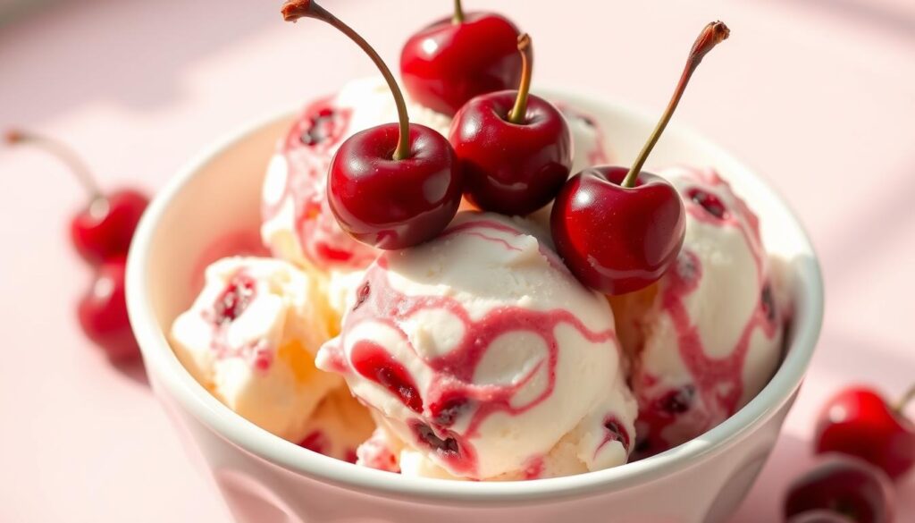 cherry vanilla ice cream, ice cream cherry vanilla