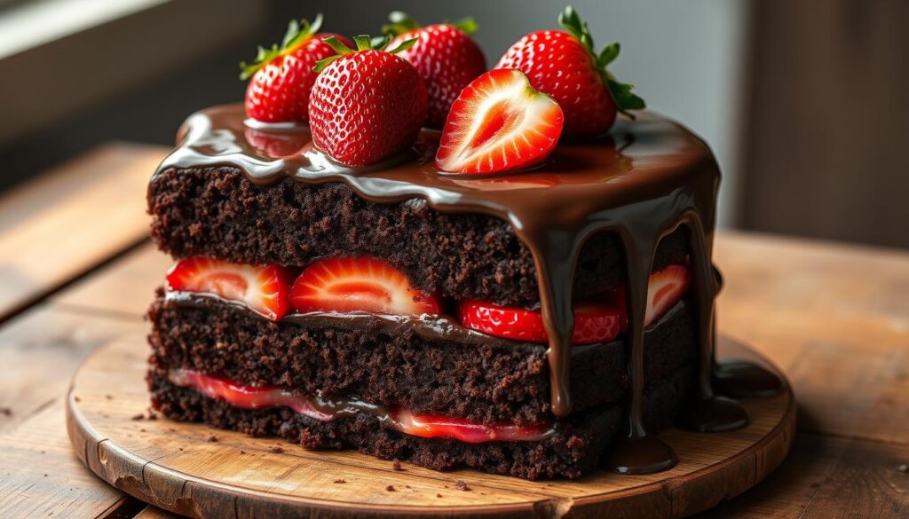 chocolate-strawberry-cake