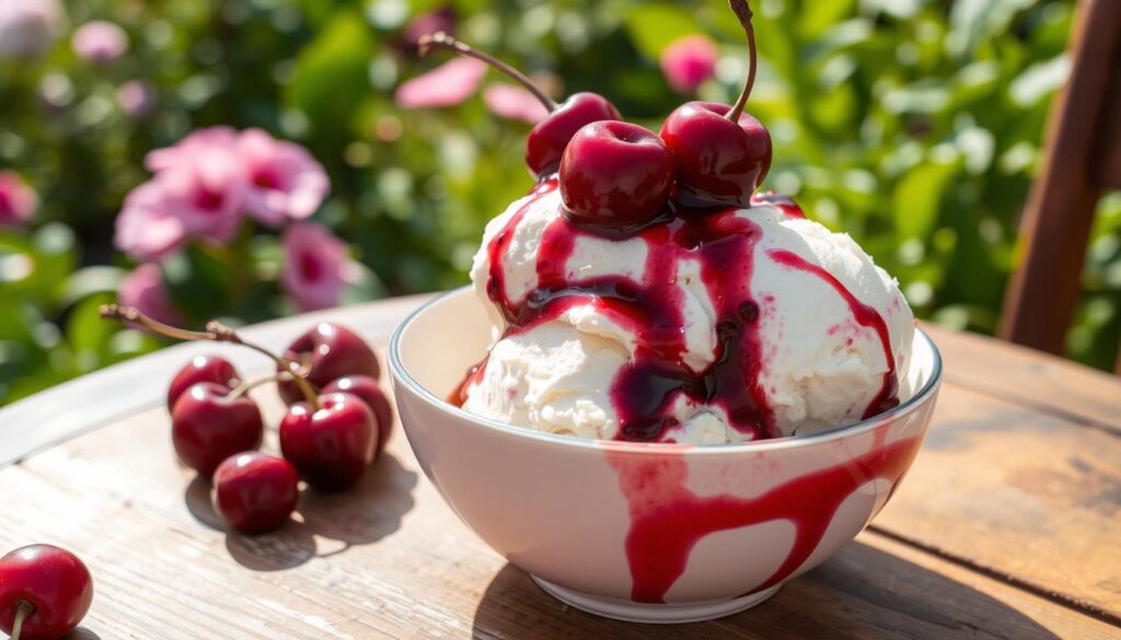 creamy cherry vanilla ice cream