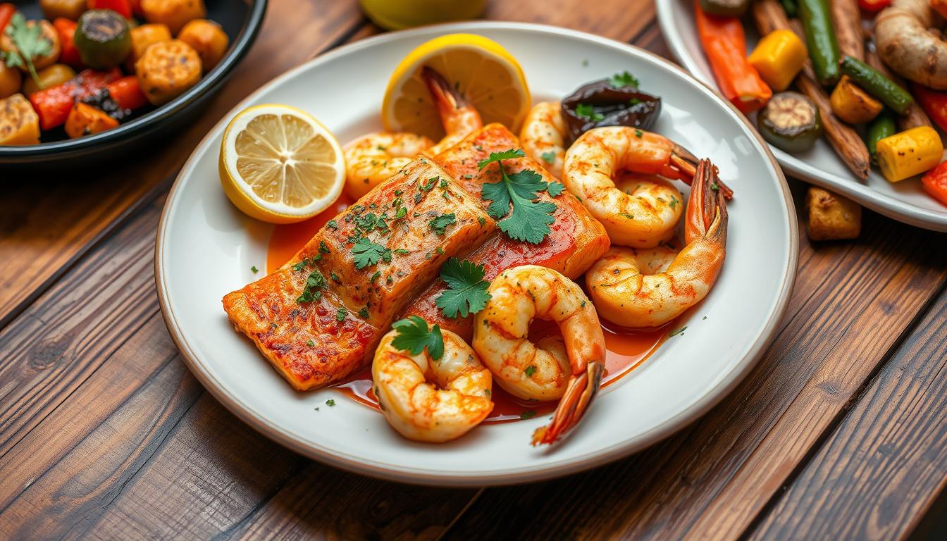 spicy cajun salmon and shrimp delight, salmon and shrimp recipes