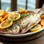 Grilled Fish with Crispy Fries